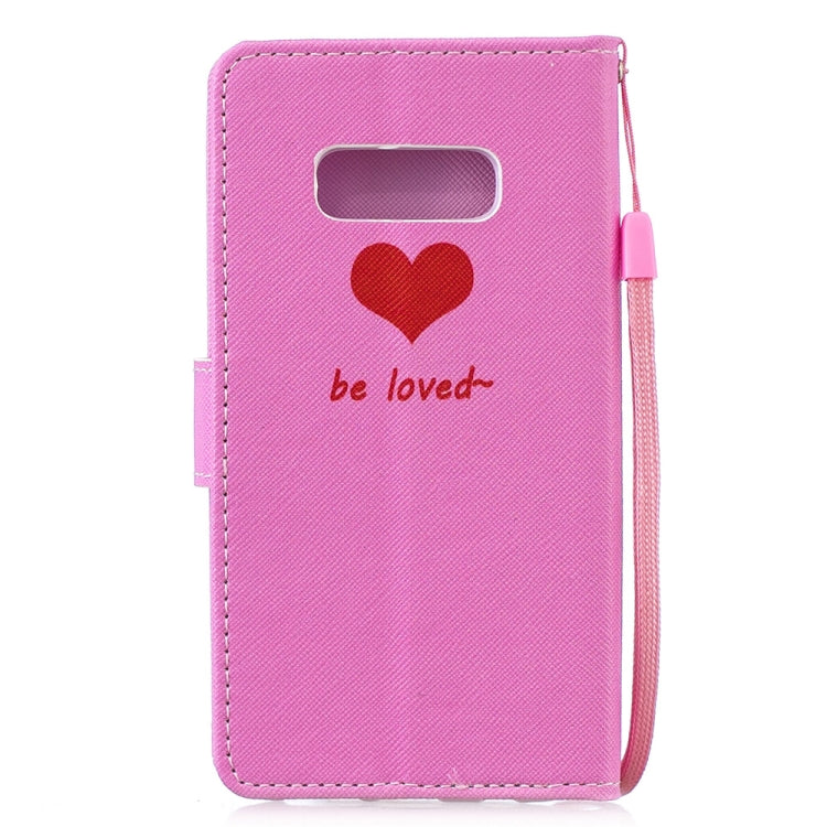 Heart Pattern Horizontal Flip Leather Case for Galaxy S10e, with Holder & Card Slots & Wallet