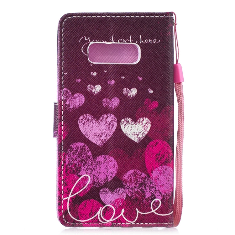 Letter and Heart Pattern Horizontal Flip Leather Case for Galaxy S10e, with Holder & Card Slots & Wallet