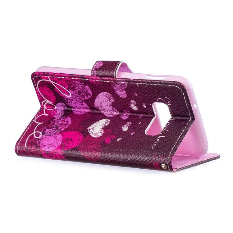 Letter and Heart Pattern Horizontal Flip Leather Case for Galaxy S10e, with Holder & Card Slots & Wallet