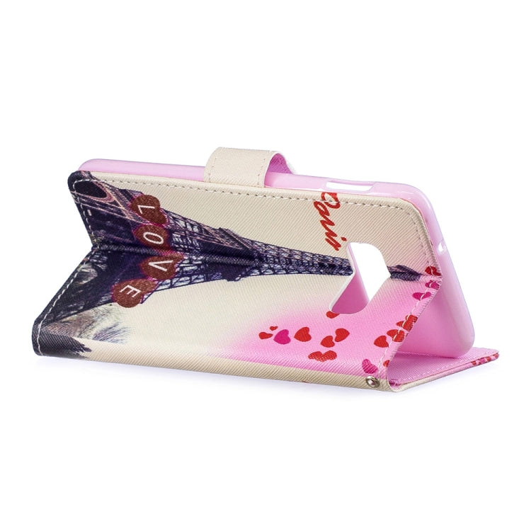Love Tower Pattern Horizontal Flip Leather Case for Galaxy S10e, with Holder & Card Slots & Wallet
