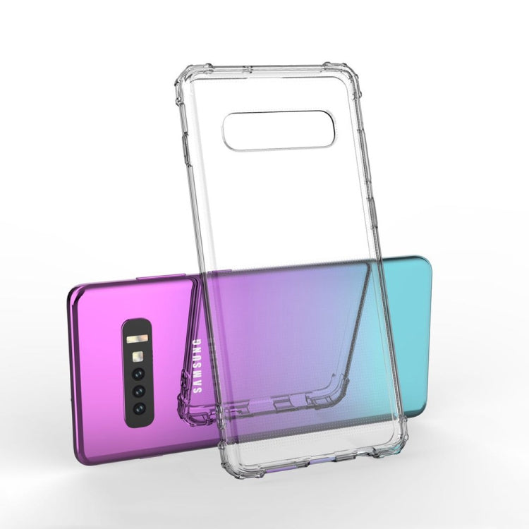 Transparent Shockproof  TPU Case for Galaxy S10+(Grey)