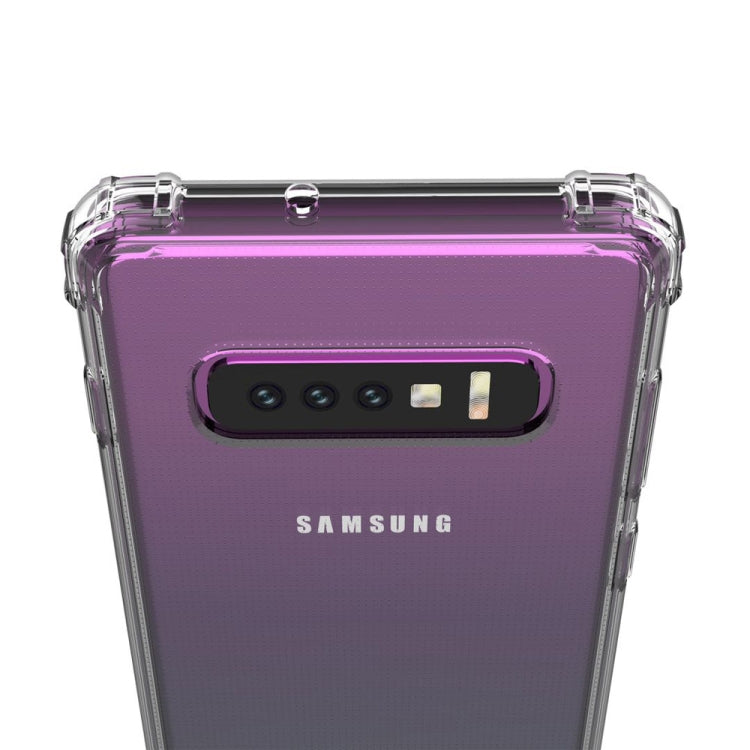 Transparent Shockproof  TPU Case for Galaxy S10+(Grey)