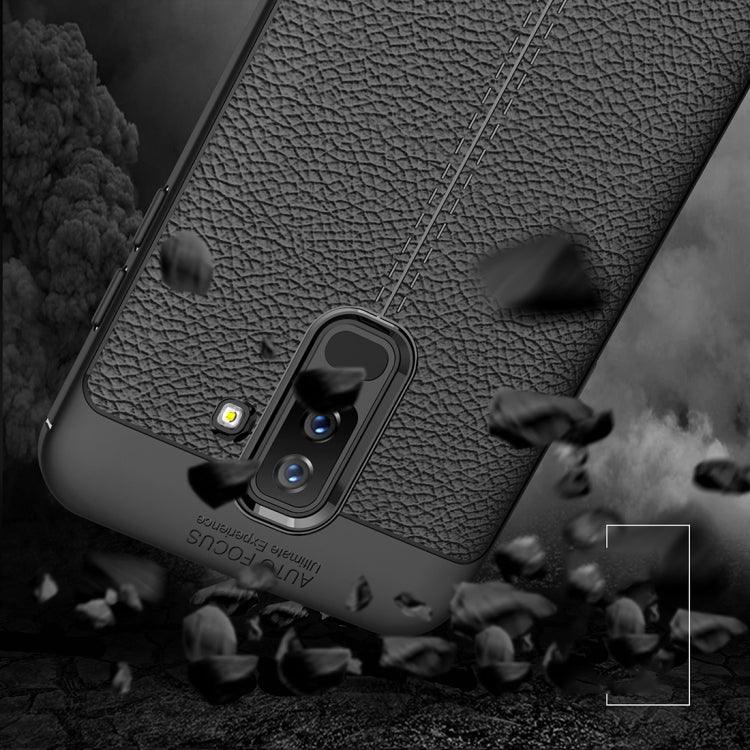Litchi Texture TPU Case for Galaxy A6+ (2018)