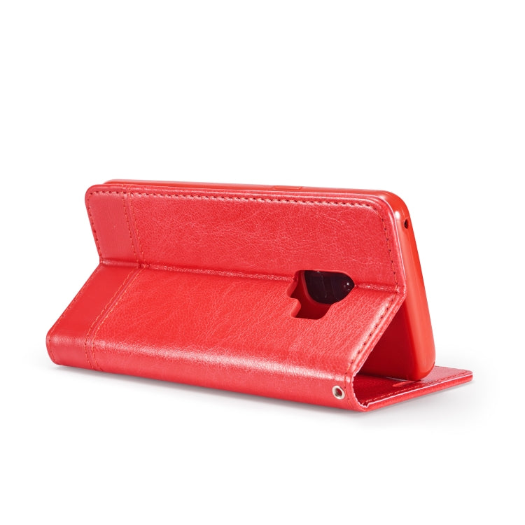 Double-sided Absorption Splicing Horizontal Flip Leather Case for Galaxy S9,