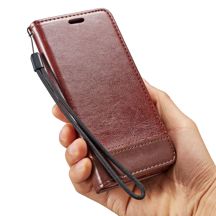 Double-sided Absorption Splicing Horizontal Flip Leather Case for Galaxy S9,