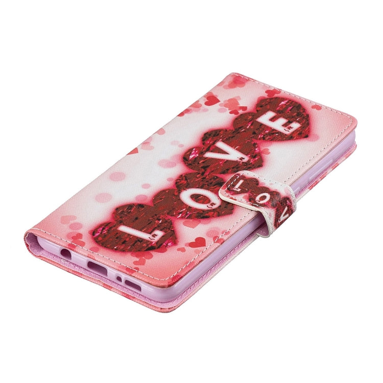 Love Pattern Horizontal Flip Leather Case for Galaxy A9 (2018) / A9s, with Holder & Card Slots & Wallet