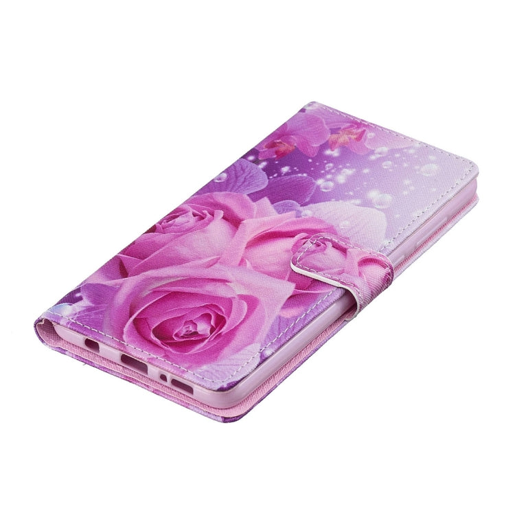 Rose Pattern Horizontal Flip Leather Case for Galaxy A9 (2018) / A9s, with Holder & Card Slots & Wallet