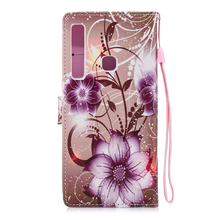 Lotus Pattern Horizontal Flip Leather Case for Galaxy A9 (2018) / A9s, with Holder & Card Slots & Wallet