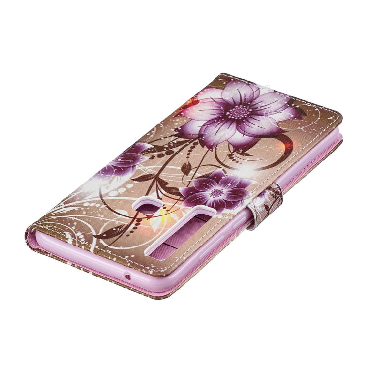Lotus Pattern Horizontal Flip Leather Case for Galaxy A9 (2018) / A9s, with Holder & Card Slots & Wallet