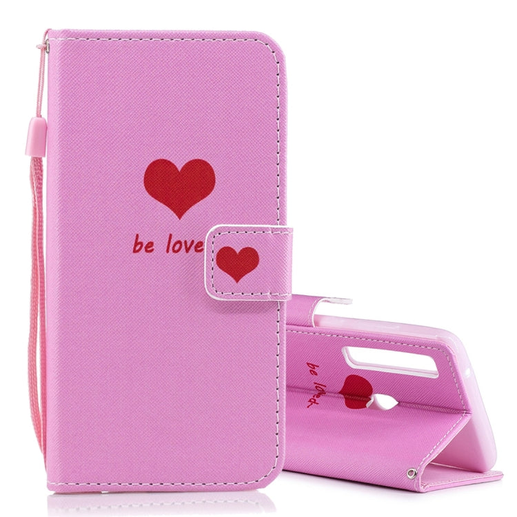 Heart Pattern Horizontal Flip Leather Case for Galaxy A9 (2018) / A9s, with Holder & Card Slots & Wallet