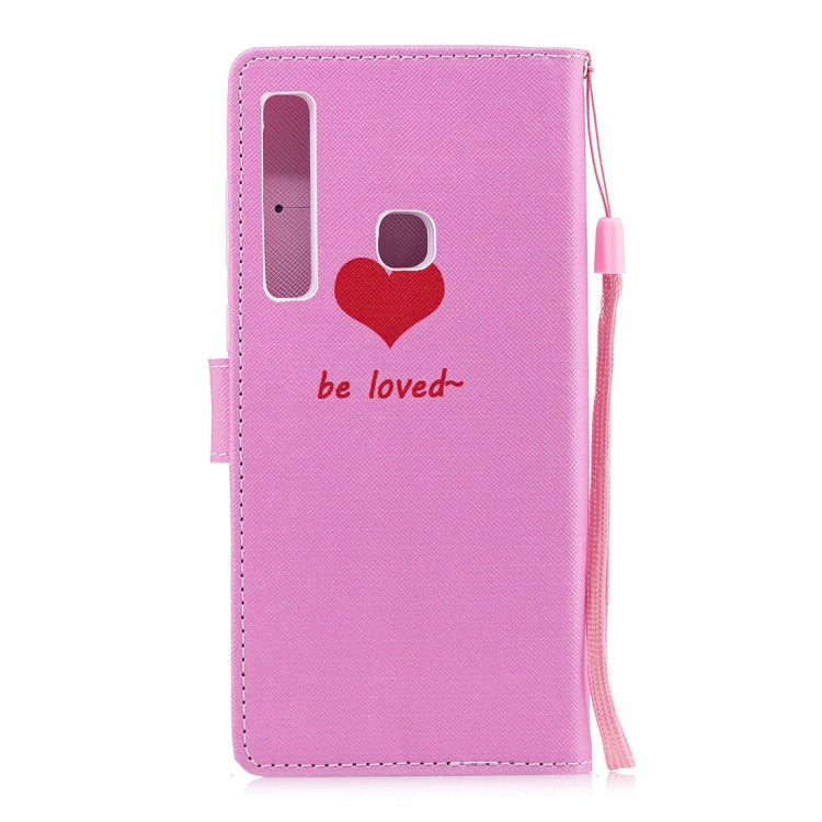 Heart Pattern Horizontal Flip Leather Case for Galaxy A9 (2018) / A9s, with Holder & Card Slots & Wallet
