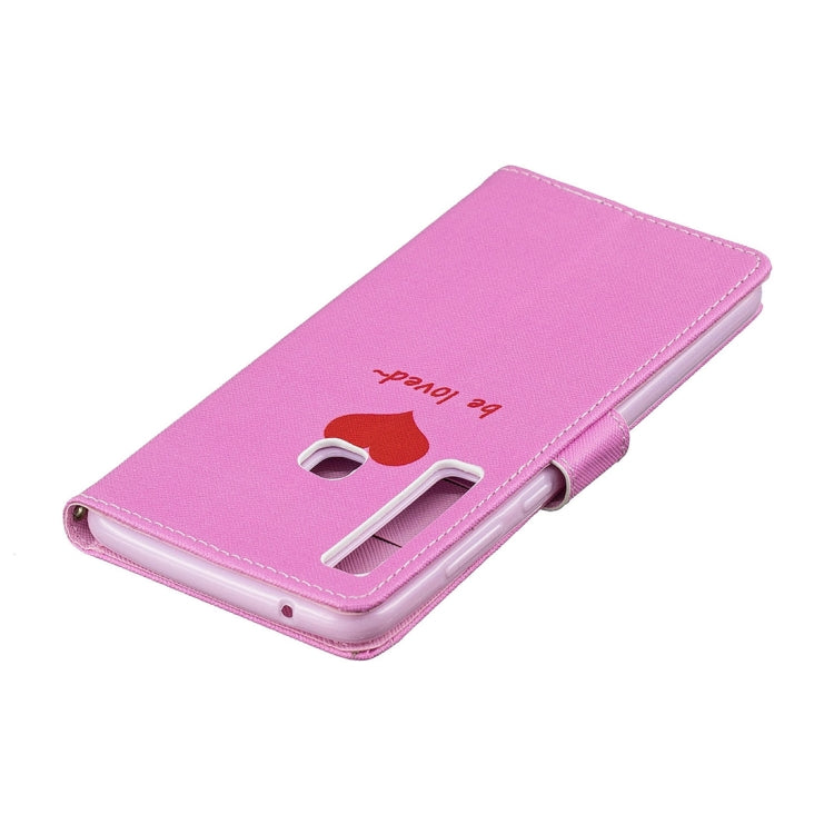 Heart Pattern Horizontal Flip Leather Case for Galaxy A9 (2018) / A9s, with Holder & Card Slots & Wallet