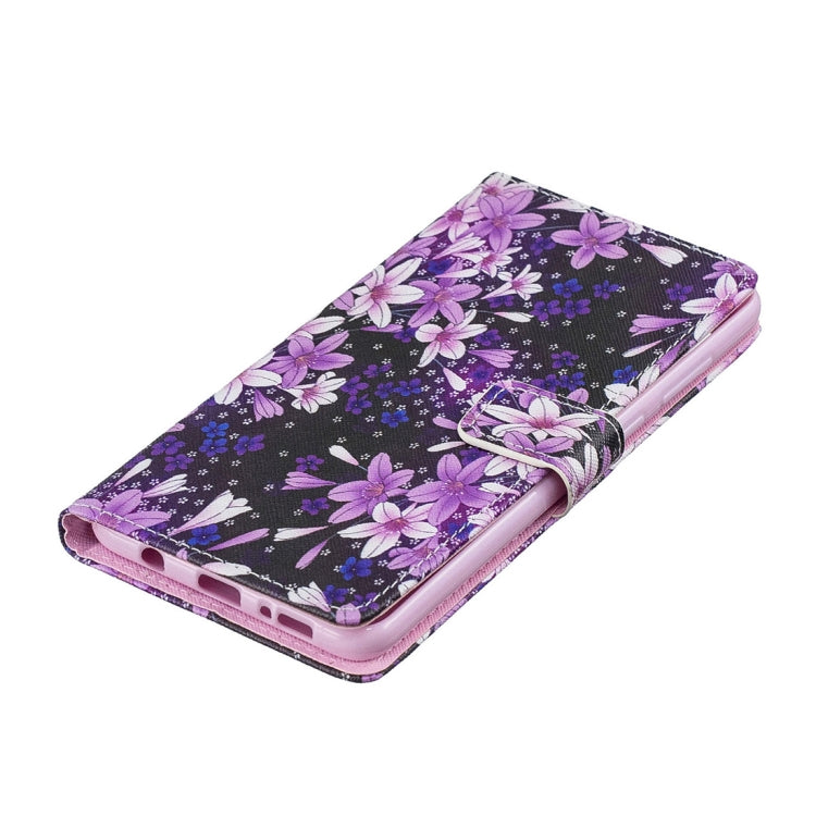 Lily Pattern Horizontal Flip Leather Case for Galaxy A9 (2018) / A9s, with Holder & Card Slots & Wallet