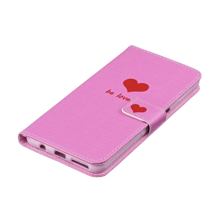 Heart Pattern Horizontal Flip Leather Case for Galaxy A7 (2018), with Holder & Card Slots & Wallet