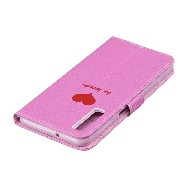 Heart Pattern Horizontal Flip Leather Case for Galaxy A7 (2018), with Holder & Card Slots & Wallet