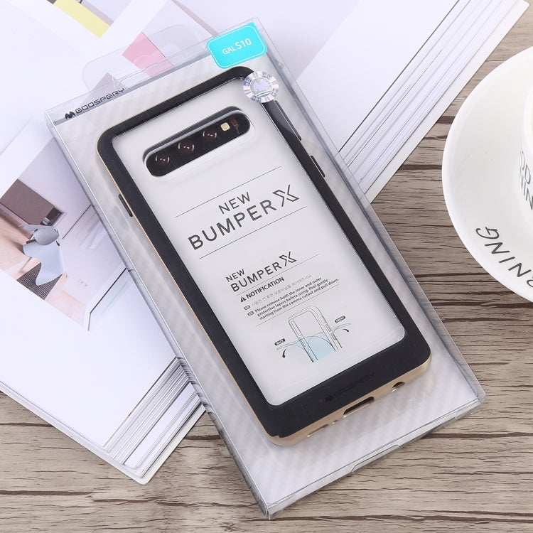 GOOSPERY New Bumper X Shockproof PC + TPU Case for Galaxy S10