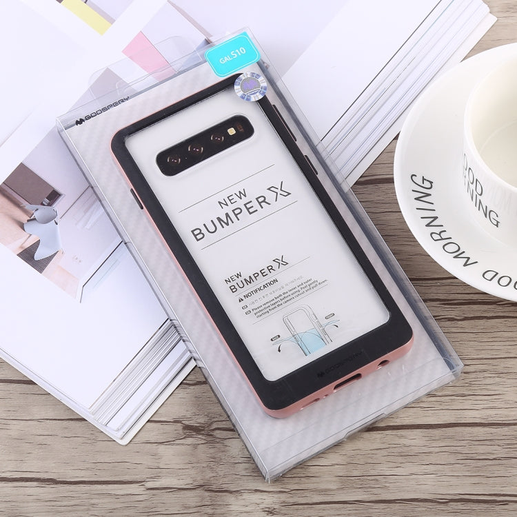 GOOSPERY New Bumper X Shockproof PC + TPU Case for Galaxy S10
