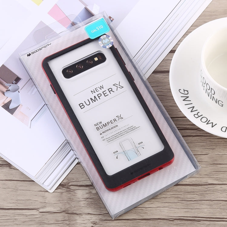 GOOSPERY New Bumper X Shockproof PC + TPU Case for Galaxy S10