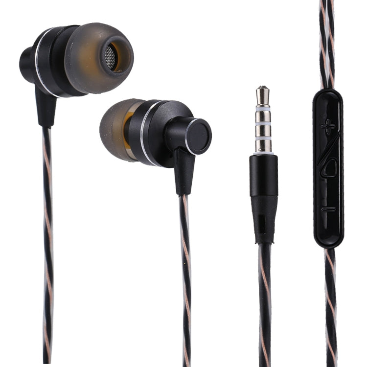 U-27 1.2m In-Ear Bass Stereo Wired Earphones with Mic, For iPhone, iPad, Galaxy, Huawei, Xiaomi, LG, HTC and Other Smartphones