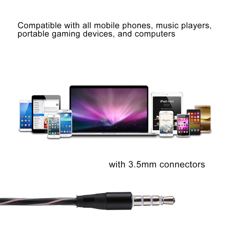 U-27 1.2m In-Ear Bass Stereo Wired Earphones with Mic, For iPhone, iPad, Galaxy, Huawei, Xiaomi, LG, HTC and Other Smartphones