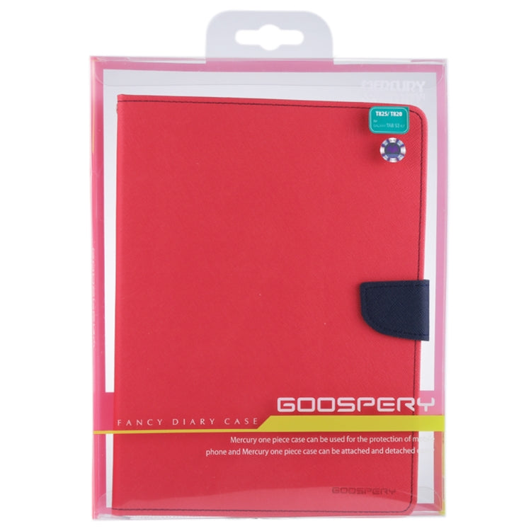 GOOSPERY FANCY DIARY for Galaxy Tab S3 9.7 T825 / T820 Cross Texture Leather Case with Holder & Card slots & Wallet
