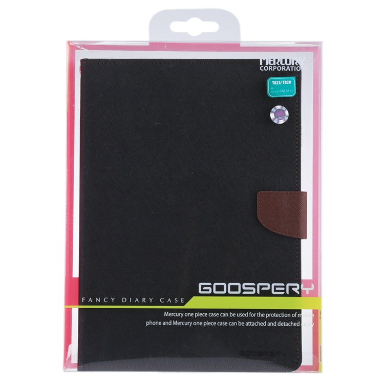 GOOSPERY FANCY DIARY for Galaxy Tab S3 9.7 T825 / T820 Cross Texture Leather Case with Holder & Card slots & Wallet