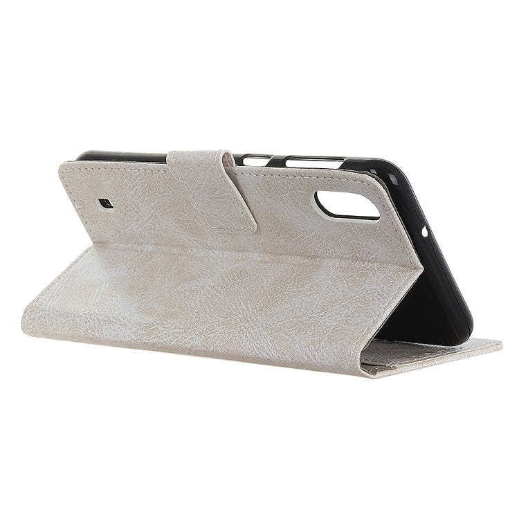 Retro Crazy Horse Texture Horizontal Flip Leather Case for Galaxy M10, with Holder & Card Slots & Photo Frame & Wallet