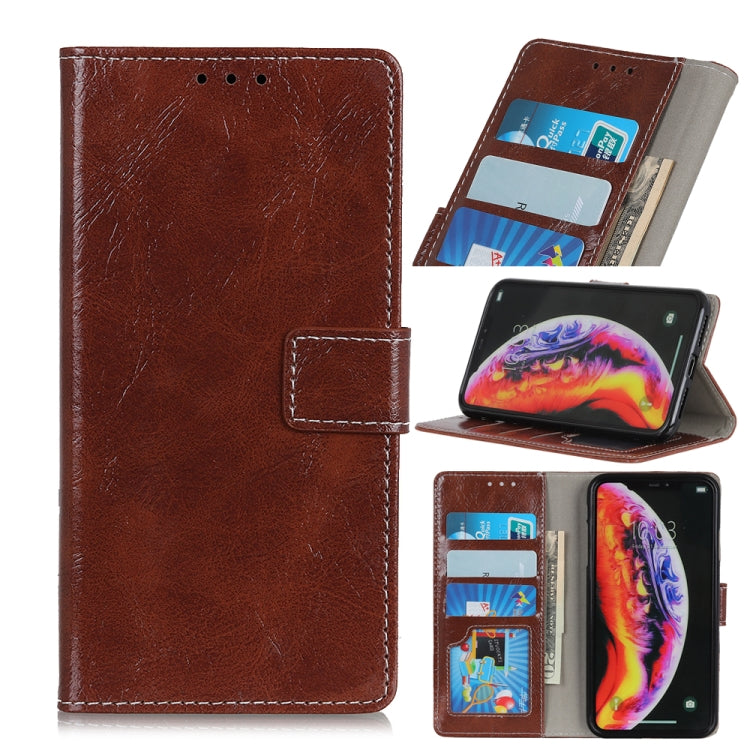 Retro Crazy Horse Texture Horizontal Flip Leather Case for Galaxy M10, with Holder & Card Slots & Photo Frame & Wallet