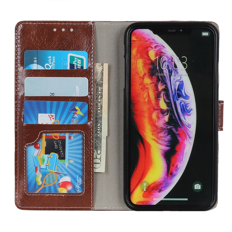 Retro Crazy Horse Texture Horizontal Flip Leather Case for Galaxy M10, with Holder & Card Slots & Photo Frame & Wallet