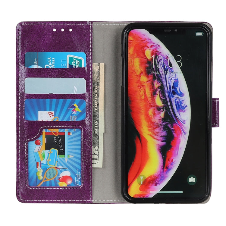 Retro Crazy Horse Texture Horizontal Flip Leather Case for Galaxy M20, with Holder & Card Slots & Photo Frame & Wallet