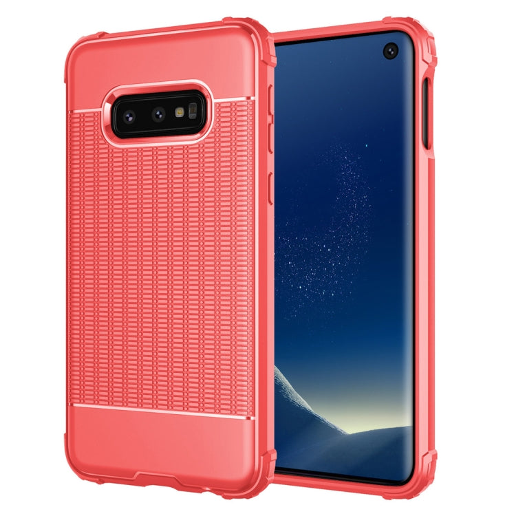 Club Texture Shockproof TPU Case for Galaxy S10e (Red)