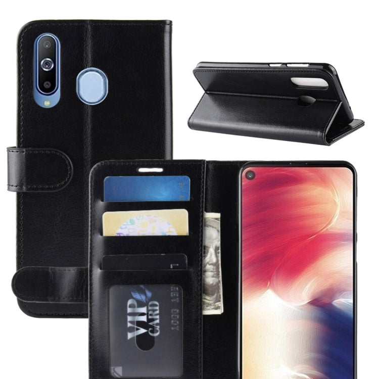 R64 Texture Single Fold Horizontal Flip Leather Case for Galaxy A8S, with Holder & Wallet & Card Slots & Photo Frame