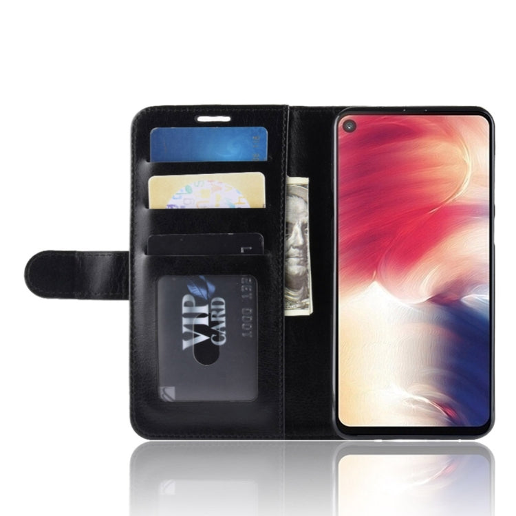 R64 Texture Single Fold Horizontal Flip Leather Case for Galaxy A8S, with Holder & Wallet & Card Slots & Photo Frame