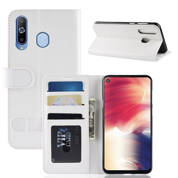 R64 Texture Single Fold Horizontal Flip Leather Case for Galaxy A8S, with Holder & Wallet & Card Slots & Photo Frame