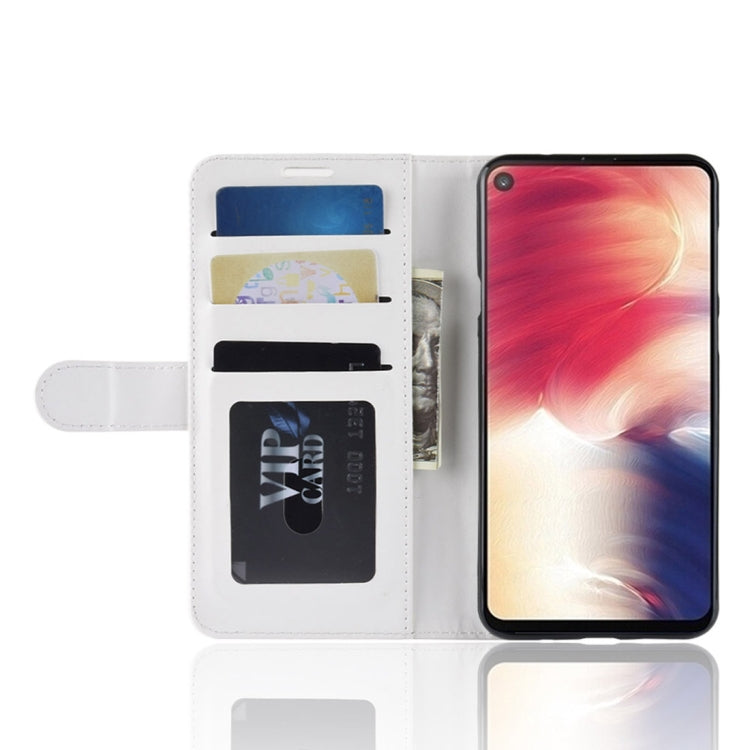R64 Texture Single Fold Horizontal Flip Leather Case for Galaxy A8S, with Holder & Wallet & Card Slots & Photo Frame