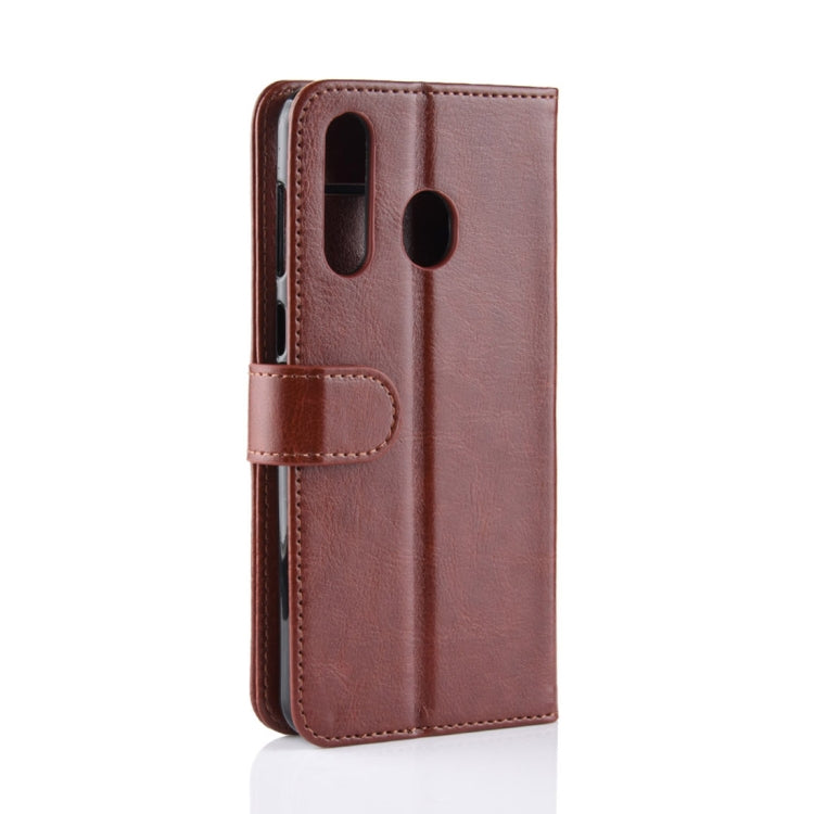 R64 Texture Single Fold Horizontal Flip Leather Case for Galaxy A8S, with Holder & Wallet & Card Slots & Photo Frame