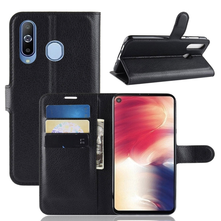 Litchi Texture Horizontal Flip Leather Case for Galaxy A8S, with Wallet & Holder & Card Slots