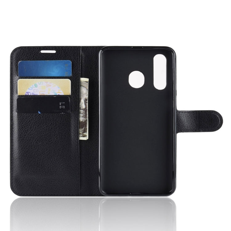 Litchi Texture Horizontal Flip Leather Case for Galaxy A8S, with Wallet & Holder & Card Slots