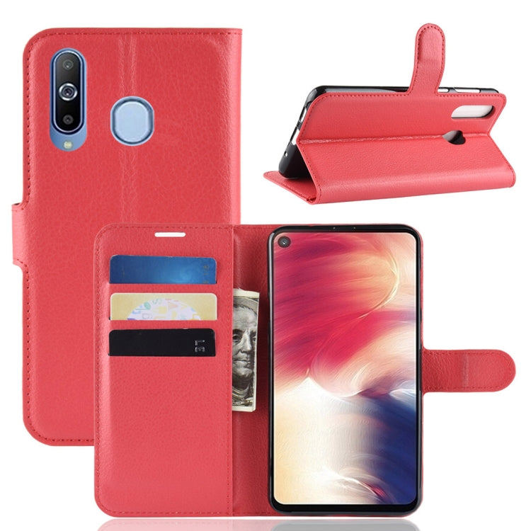 Litchi Texture Horizontal Flip Leather Case for Galaxy A8S, with Wallet & Holder & Card Slots