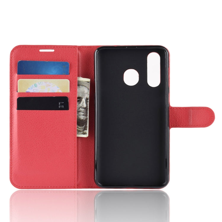 Litchi Texture Horizontal Flip Leather Case for Galaxy A8S, with Wallet & Holder & Card Slots