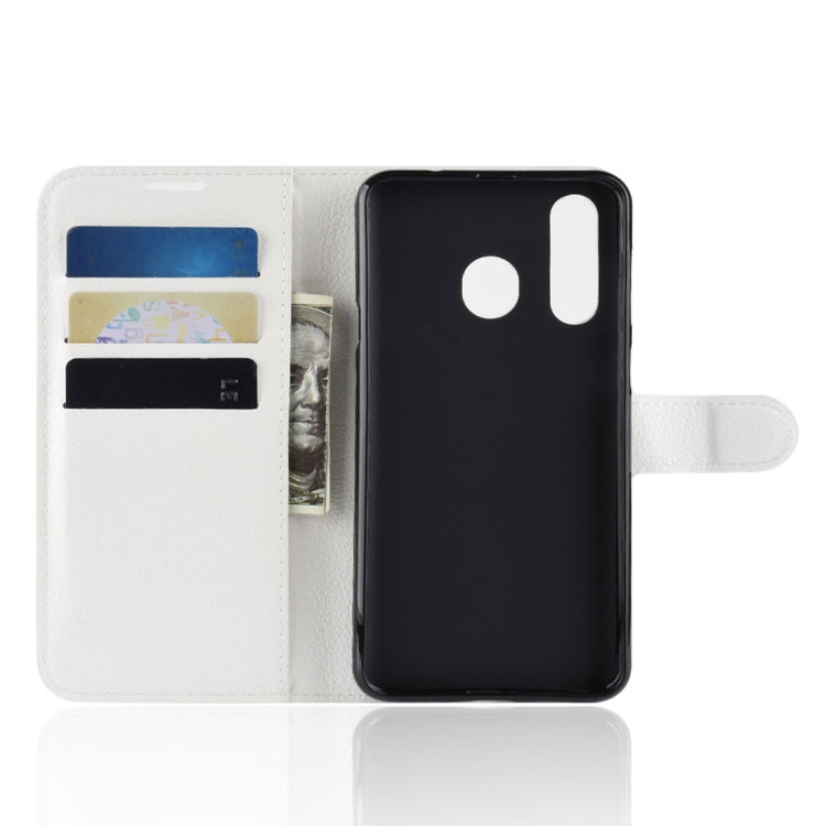 Litchi Texture Horizontal Flip Leather Case for Galaxy A8S, with Wallet & Holder & Card Slots