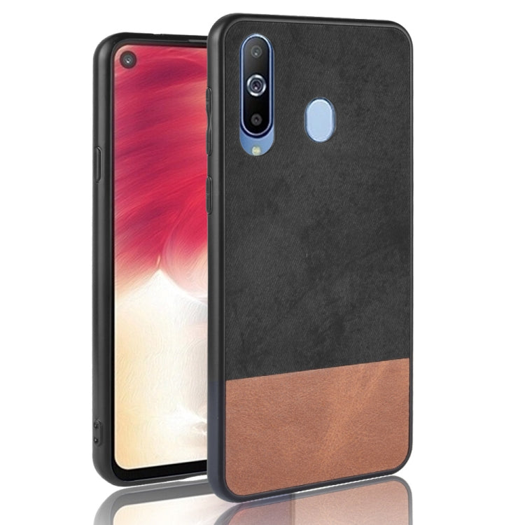 Shockproof Color Matching Denim PC + PU + TPU Case for Galaxy A8s