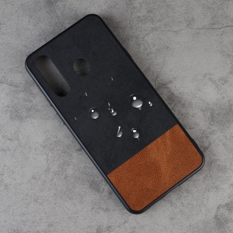 Shockproof Color Matching Denim PC + PU + TPU Case for Galaxy A8s