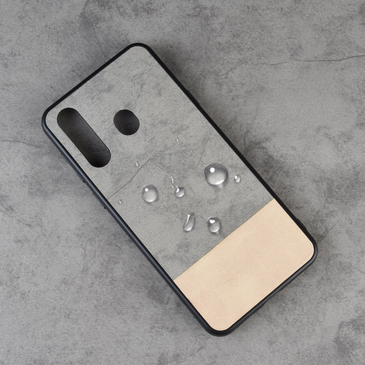 Shockproof Color Matching Denim PC + PU + TPU Case for Galaxy A8s