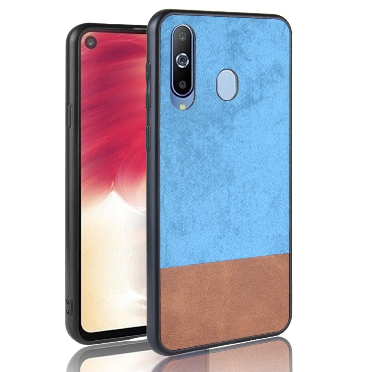 Shockproof Color Matching Denim PC + PU + TPU Case for Galaxy A8s