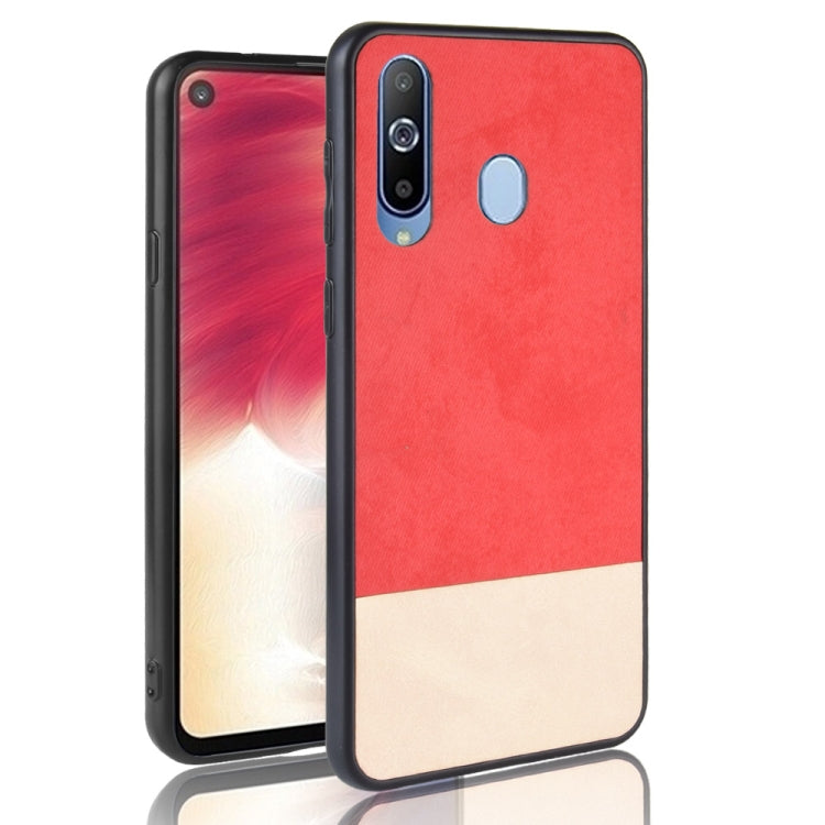 Shockproof Color Matching Denim PC + PU + TPU Case for Galaxy A8s