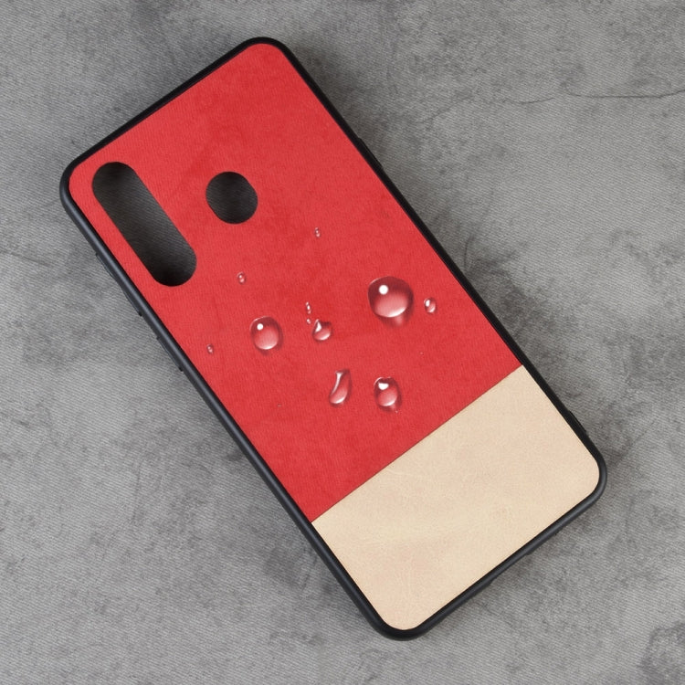 Shockproof Color Matching Denim PC + PU + TPU Case for Galaxy A8s