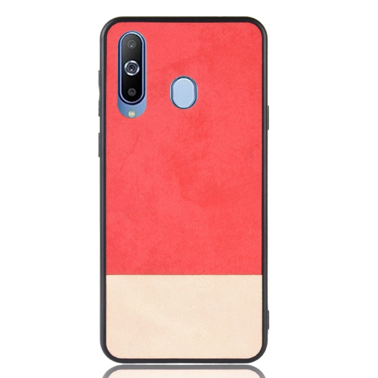 Shockproof Color Matching Denim PC + PU + TPU Case for Galaxy A8s