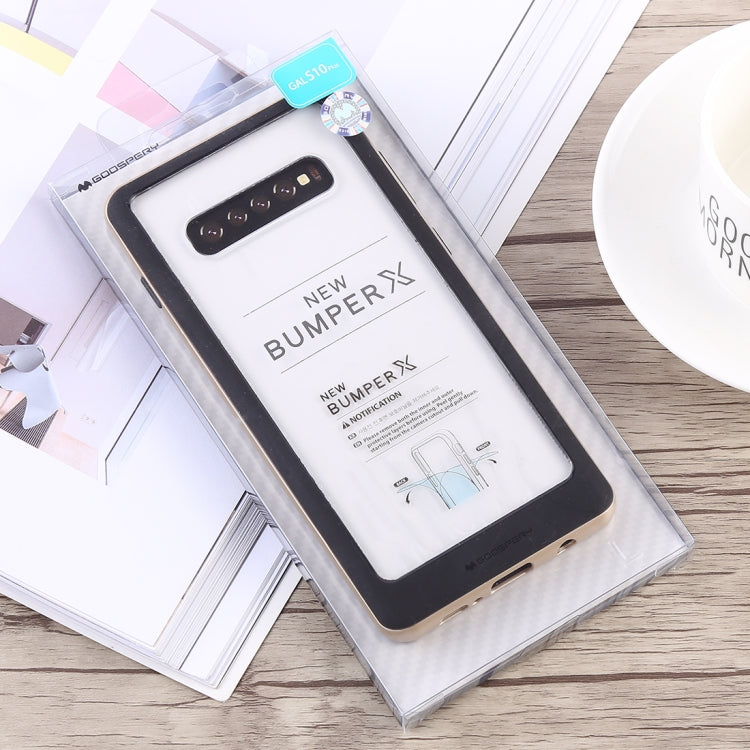 GOOSPERY New Bumper X Shockproof PC + TPU Case for Galaxy S10+