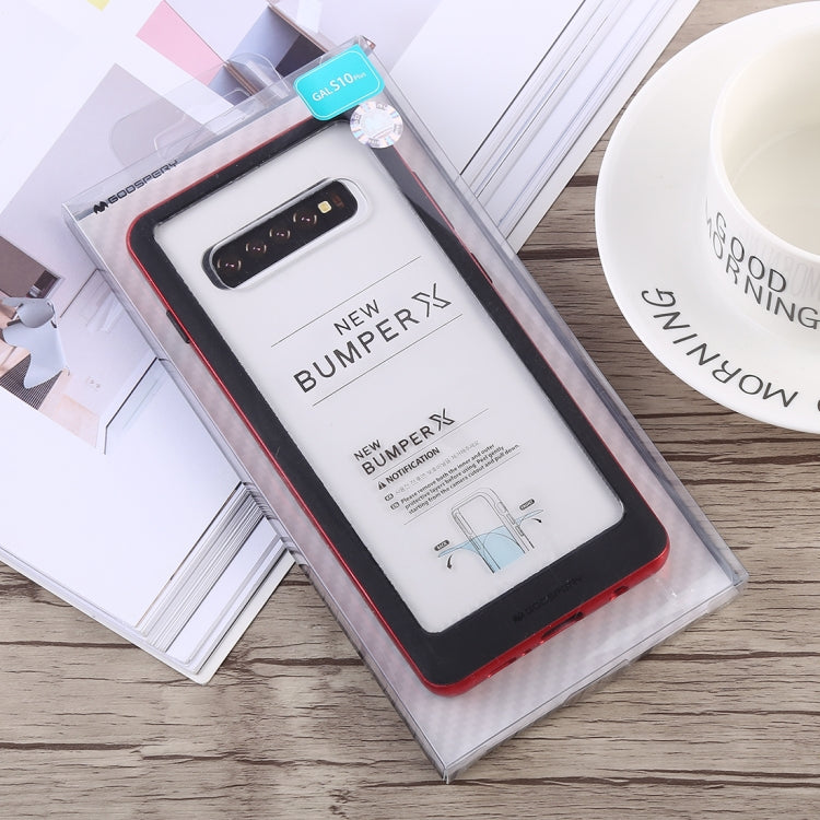 GOOSPERY New Bumper X Shockproof PC + TPU Case for Galaxy S10+